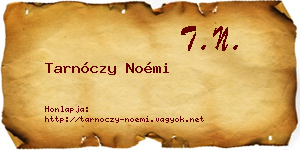 Tarnóczy Noémi névjegykártya