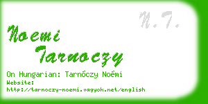 noemi tarnoczy business card