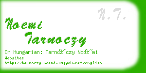 noemi tarnoczy business card